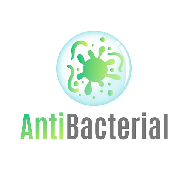 Antibacterieel logo sjabloonthema