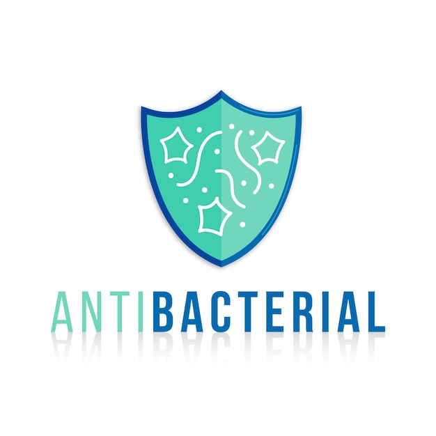 Gratis vector antibacteriële logo-sjabloon
