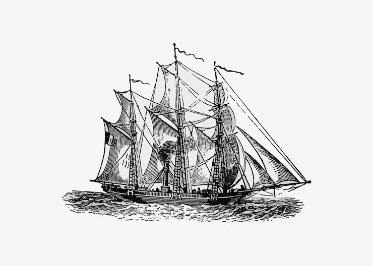 Gratis Vector antiek stoombootschip
