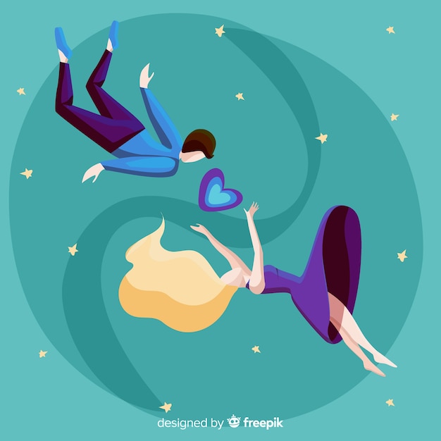 Gratis vector antigravity mensen achtergrond