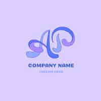 Gratis vector ap monogram logo sjabloon