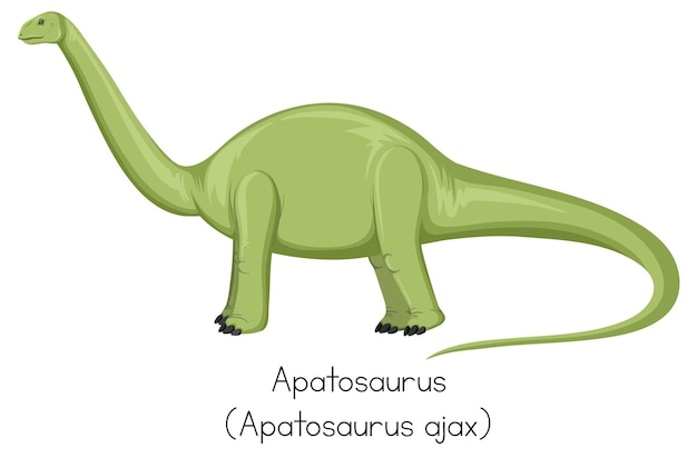 Gratis vector apatosaurus in groene kleur