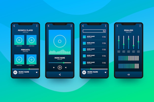 App-interface voor muziekspeler