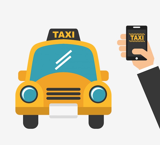 Gratis vector app taxiservice