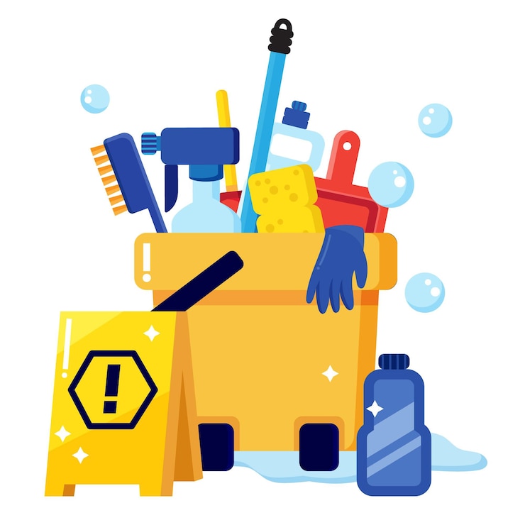 Gratis Vector apparatuur voor oppervlaktereiniging