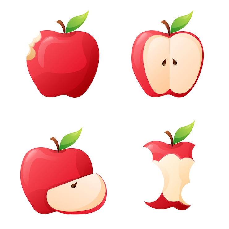 Gratis Vector apple kleurrijke vectorontwerp