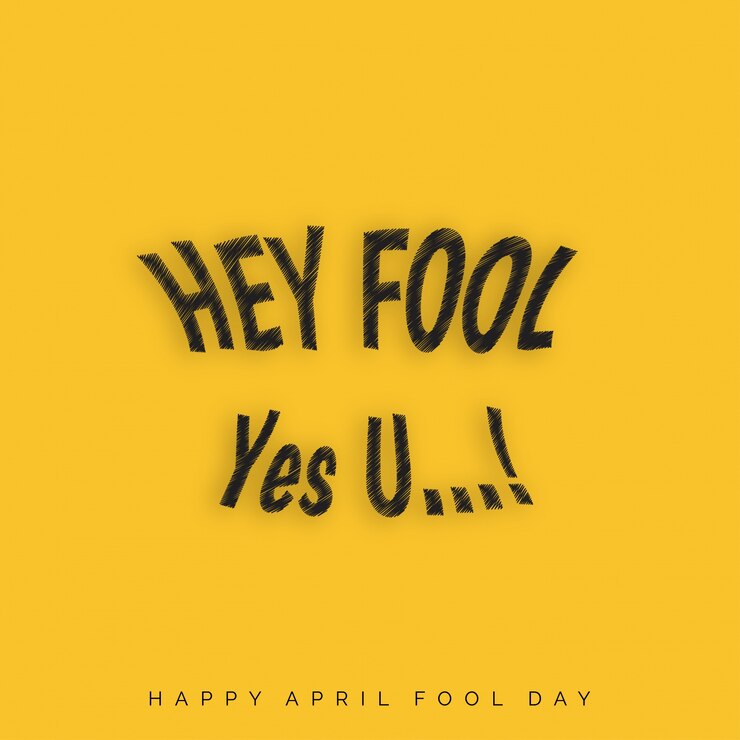 Gratis Vector april fools day belettering typografie op gele achtergrond voor wenskaart ad promotie poster artikel marketing bewegwijzering e-mail vector illustratie