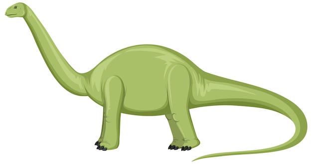 Gratis vector aptosaurus dinosaurus op witte achtergrond