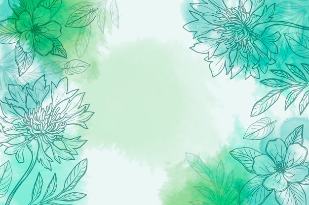 Gratis vector aquarel abstract floral achtergrond