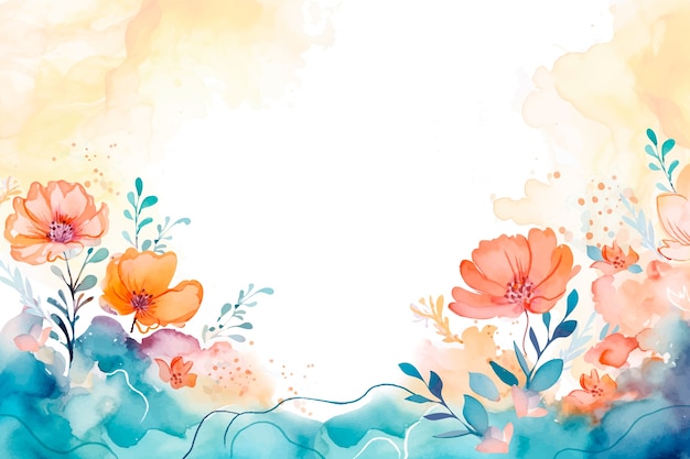 Gratis vector aquarel abstract floral achtergrond