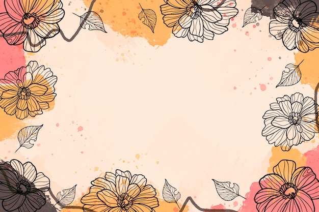 Gratis vector aquarel abstract floral achtergrond