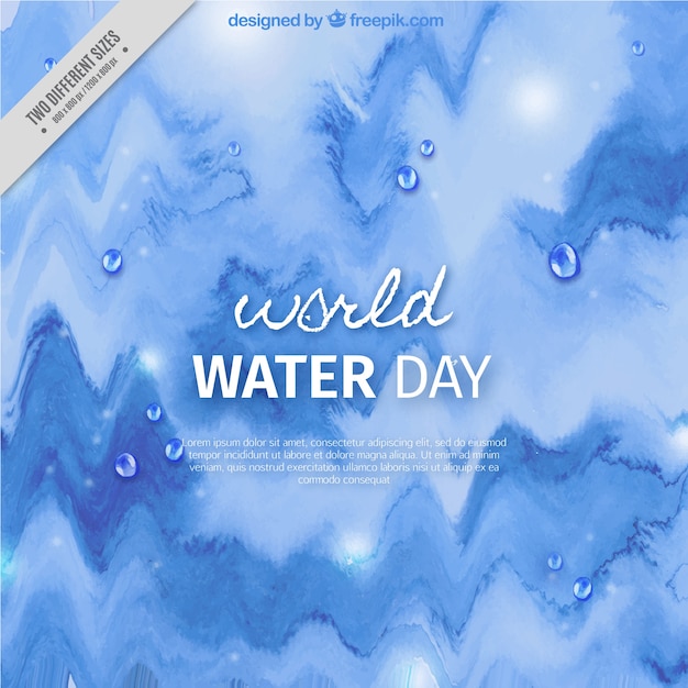 Gratis vector aquarel abstracte achtergrond van water werelddag