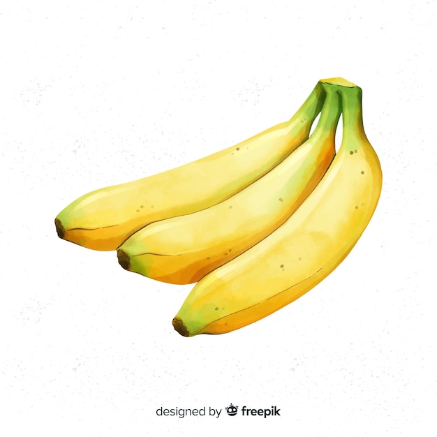 Aquarel bananen achtergrond