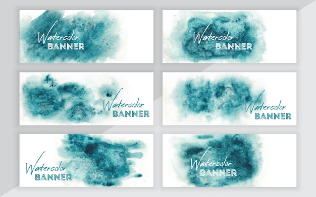 Aquarel banner set