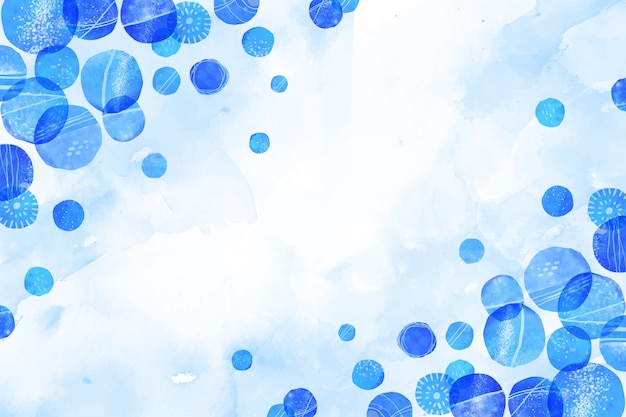 Gratis vector aquarel blauwe stippen achtergrond