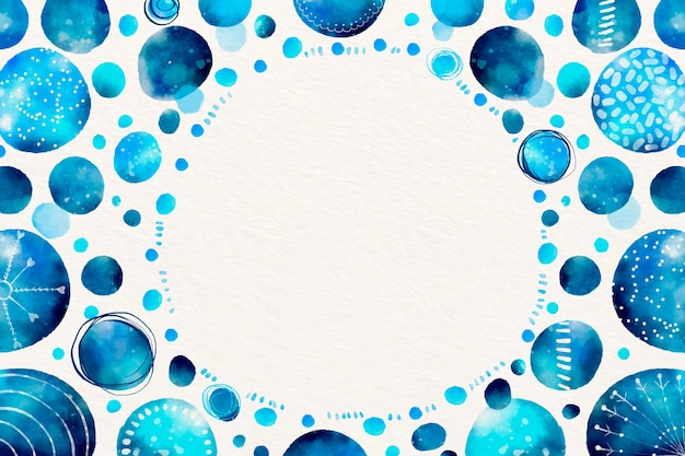 Gratis vector aquarel blauwe stippen achtergrond