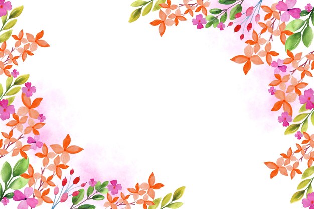 Aquarel bloemen achtergrond