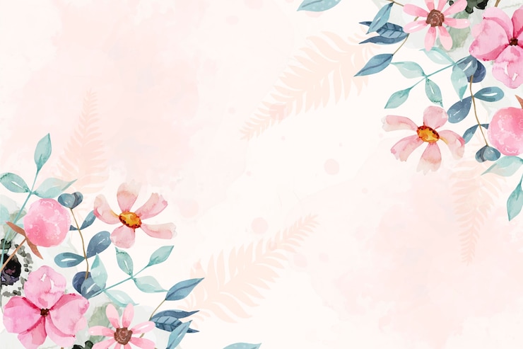 Gratis Vector aquarel bloemen achtergrond