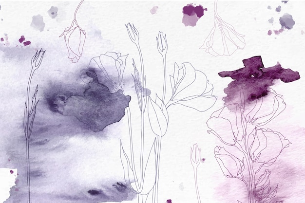 Aquarel bloemen achtergrond