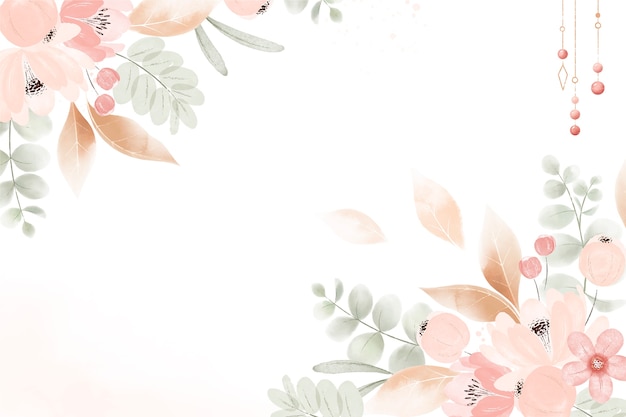 Gratis vector aquarel bloemen afbeelding achtergrond