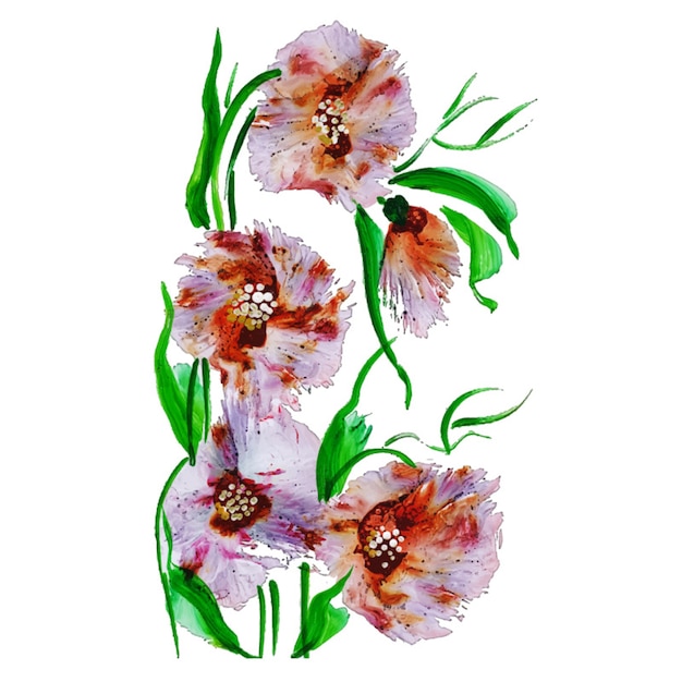 Gratis vector aquarel bloemen