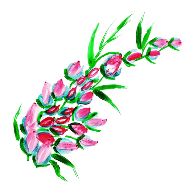 Gratis vector aquarel bloemenelement