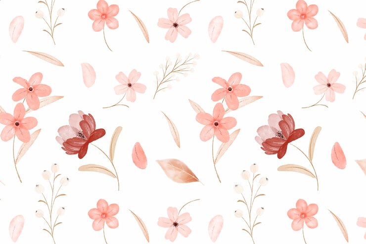 Gratis Vector aquarel bloemenpatroon