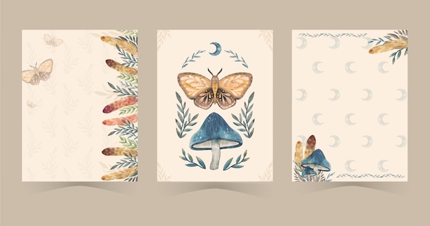 Aquarel boho covers ontwerp