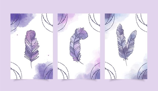 Aquarel boho covers pack