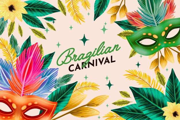 Aquarel braziliaans carnaval