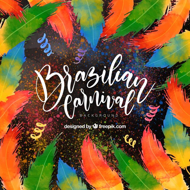 Aquarel Braziliaanse carnaval achtergrond