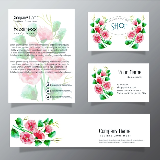 Aquarel business vector collectie