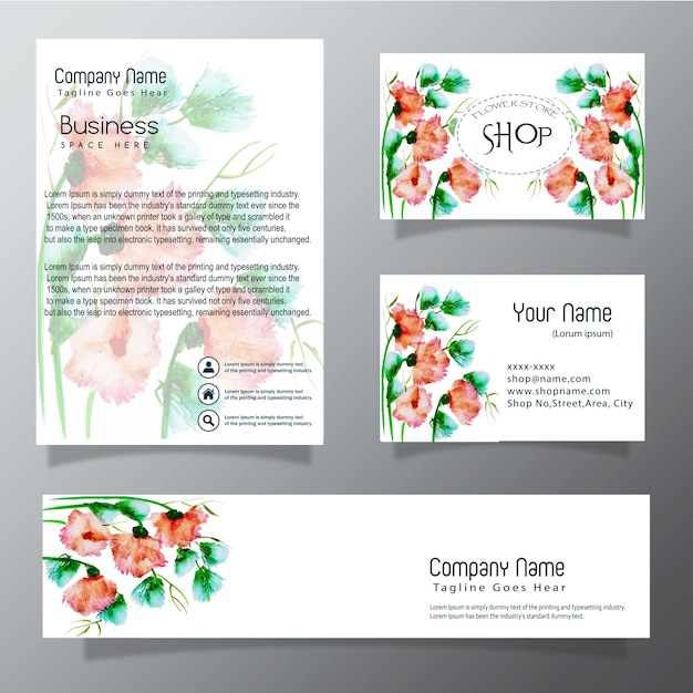 Aquarel business vector collectie