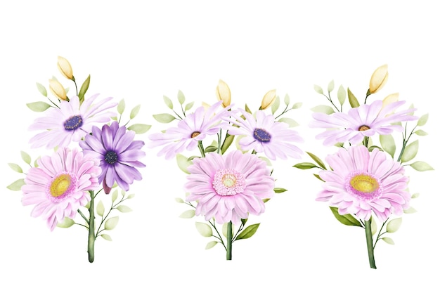 aquarel chrysanten set