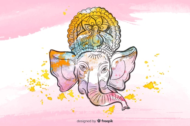 Gratis vector aquarel diwali achtergrond