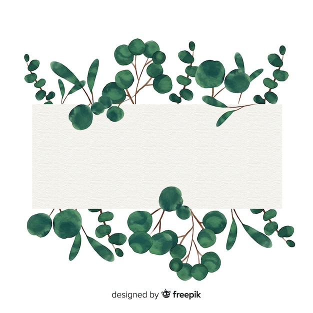 Aquarel eucalyptus banner met lege banner