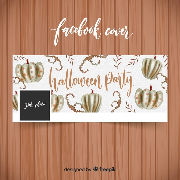 Aquarel facebook banner met halloween concept