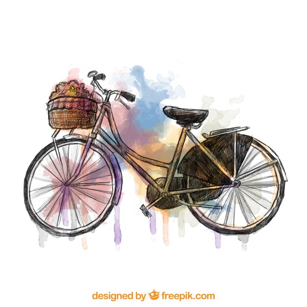 Aquarel fiets