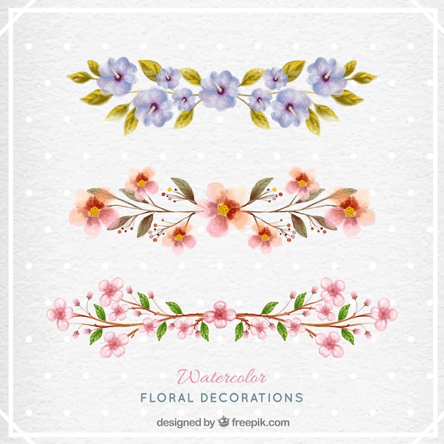 Gratis vector aquarel floral collection