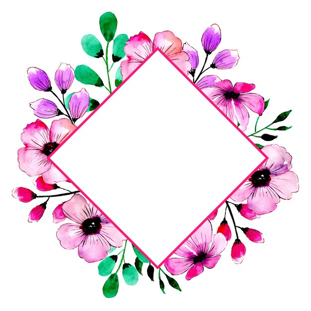 Aquarel Floral Frame Multi-Purpose Achtergrond