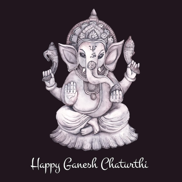 Gratis vector aquarel ganesh chaturthi concept