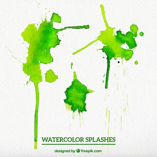 Aquarel green splashes