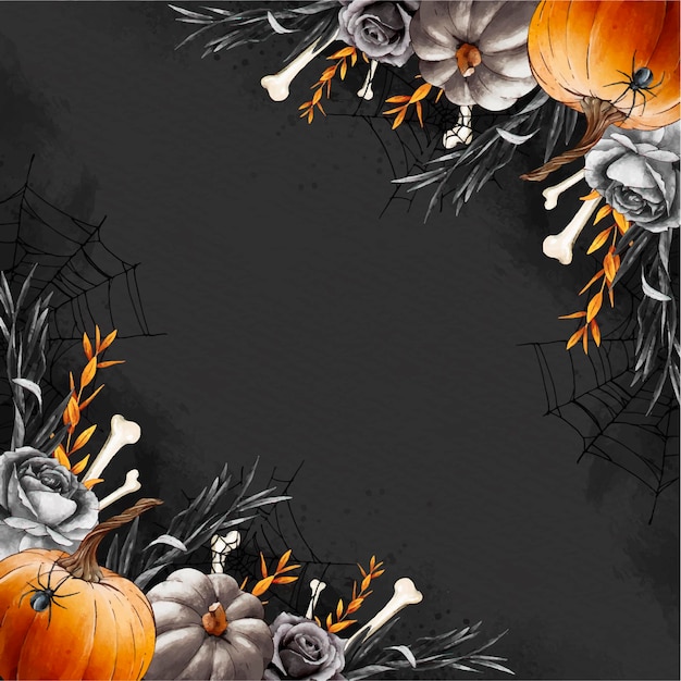 Gratis vector aquarel halloween achtergrond