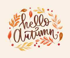 Gratis vector aquarel herfst belettering