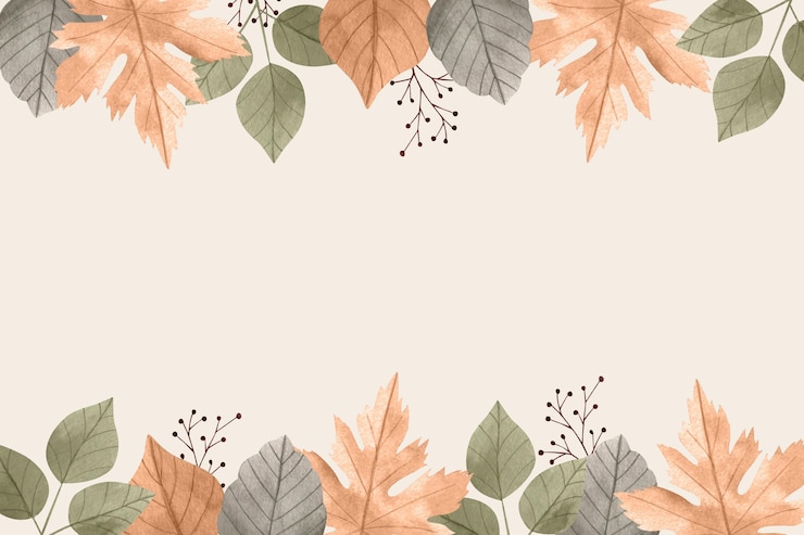 Gratis Vector aquarel herfst bladeren achtergrond