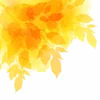 Gratis vector aquarel herfstbladeren