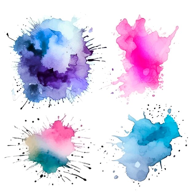 Aquarel inkt splash element