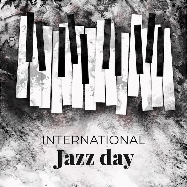 Aquarel internationale jazzdag concept