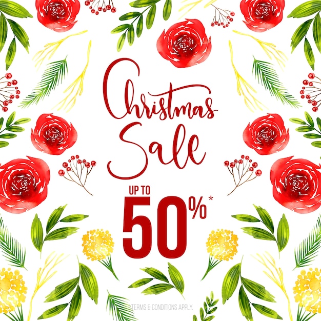 Aquarel Kerst Sale