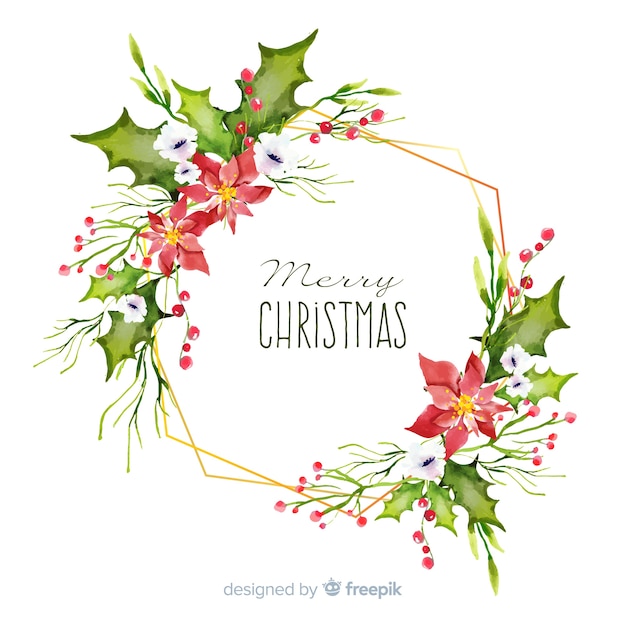 Gratis vector aquarel kerstdecoratie